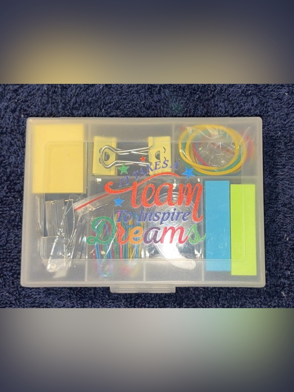 Team to Inspire Dreams Multicolor Decorative Office Supplies Mini